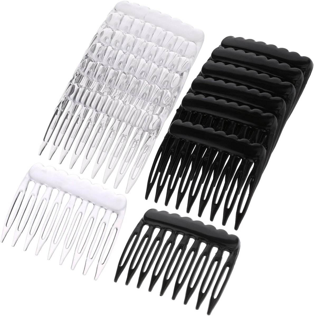 Haarkam Accessoires - Bruiloft Clips - Haar Styling - 24 Stuks Set - 5x4cm - Zwart Transparant
