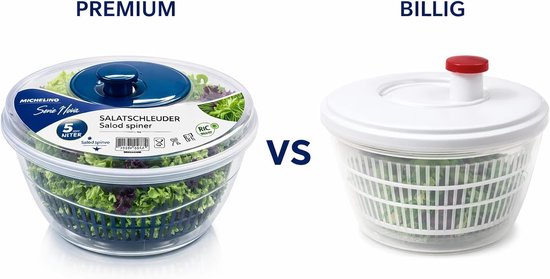 Slacentrifuge XXL - Keukenhulp Kom - Salades Maken - BPA-vrij Ontwerp - 5 Liter Volume - Atlantisch Blauw van Merkloos — afbeelding 3