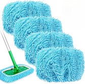 Compatible avec les recharges de lingettes Wet Swiffer Sweeper et Sweep & Mop Deluxe - Lingettes sèches adaptées au nettoyage des sols - Recharges Extra résistantes, sans danger pour les animaux, réutilisables (lot de 4)