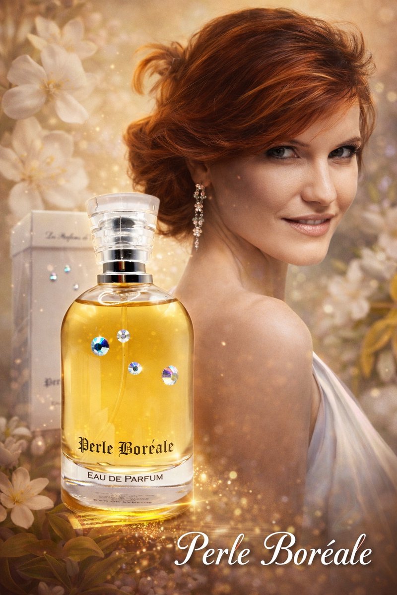 PARFUM CADEAU TIP - Franse Dames Parfum - Perle Boreale - met heerlijke Eau de Parfum met Jasmijn en Patchouli - ruikt gegarandeerd de hele dag.