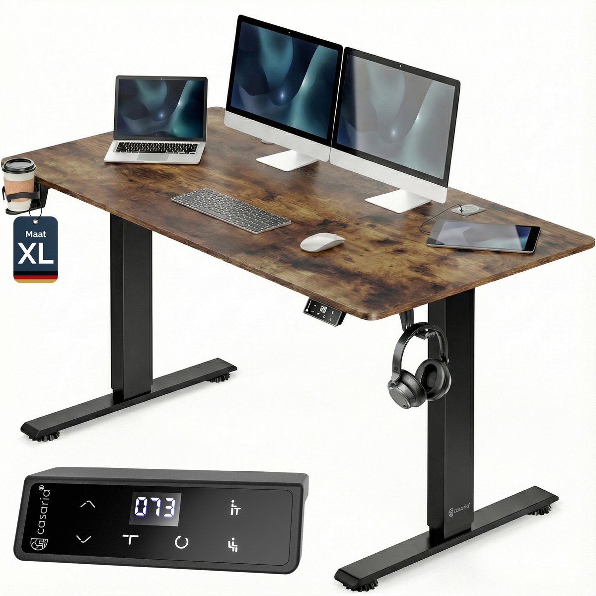 Casaria zit-sta bureau - elektrisch verstelbaar met USB thumbnail 6
