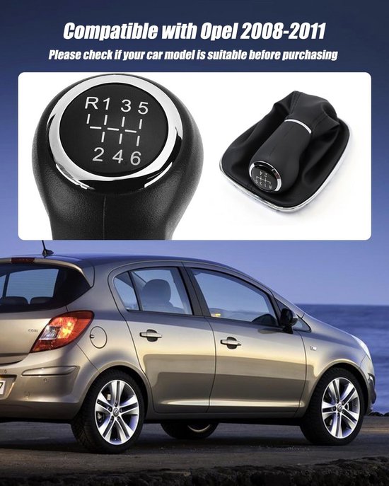 5 Versnellingen Schakelknop voor Opel Vauxhall Corsa D (2006-2014) — afbeelding 4