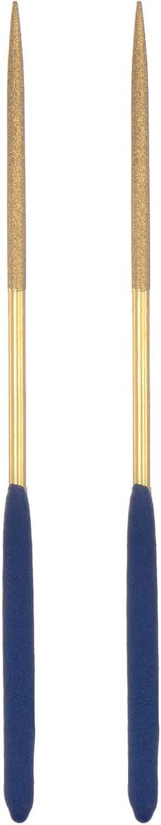 Set van 2 Diamant Vijlen - Rond Ø3mm - Titanium Gecoat - Precisie Handgereedschap