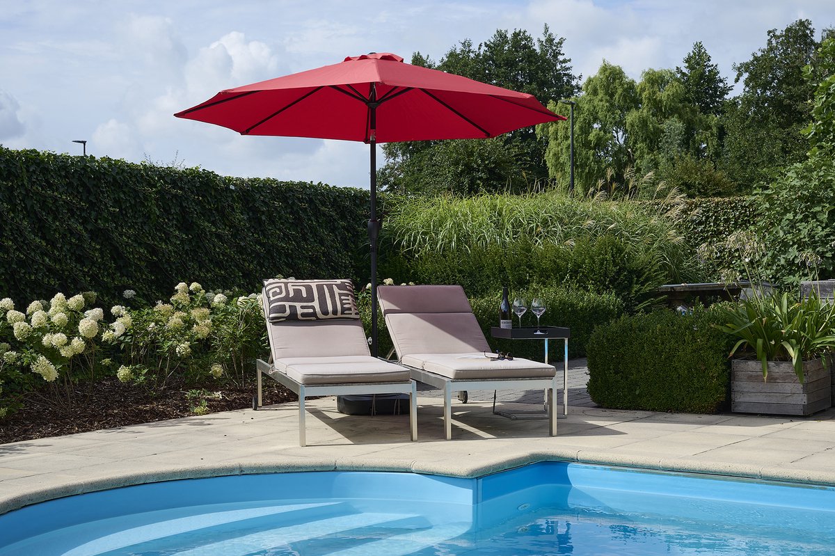 Kantelbare Parasol met zwengel