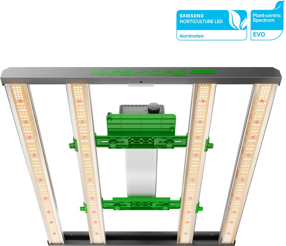 Mars Hydro FC-3000 EVO - LED Kweeklamp – 300 Watt – Slimme Groeilamp – Voor Binnenkweek van Planten