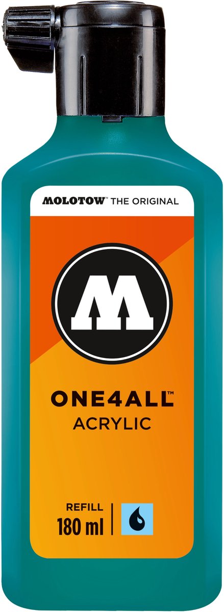 Molotow ONE4ALL™ - 180ml Lagune Blauwe navul Inkt op acrylbasis