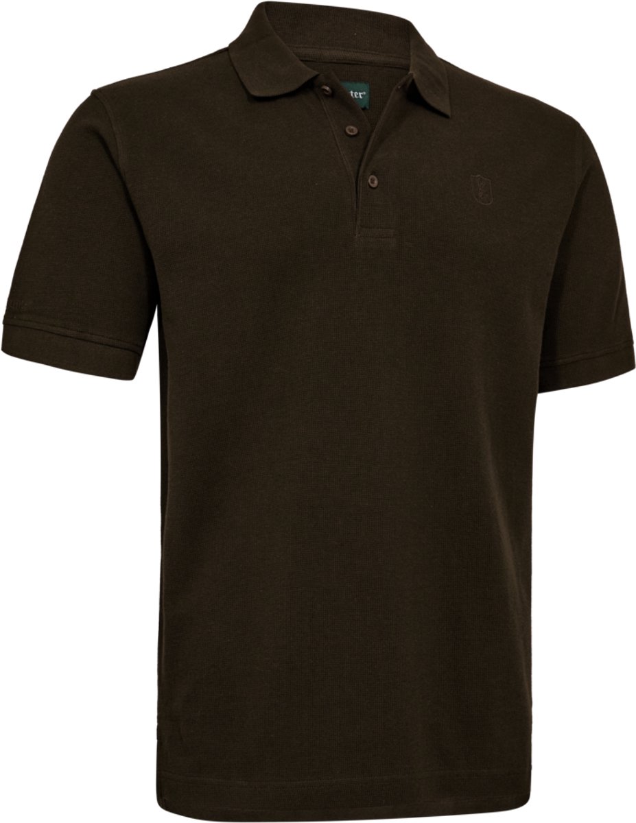 Deerhunter Griffin Polo Shirt Outdoor Polo Shirt Scandinavische Polo Shirt Bruin Maat 4XL