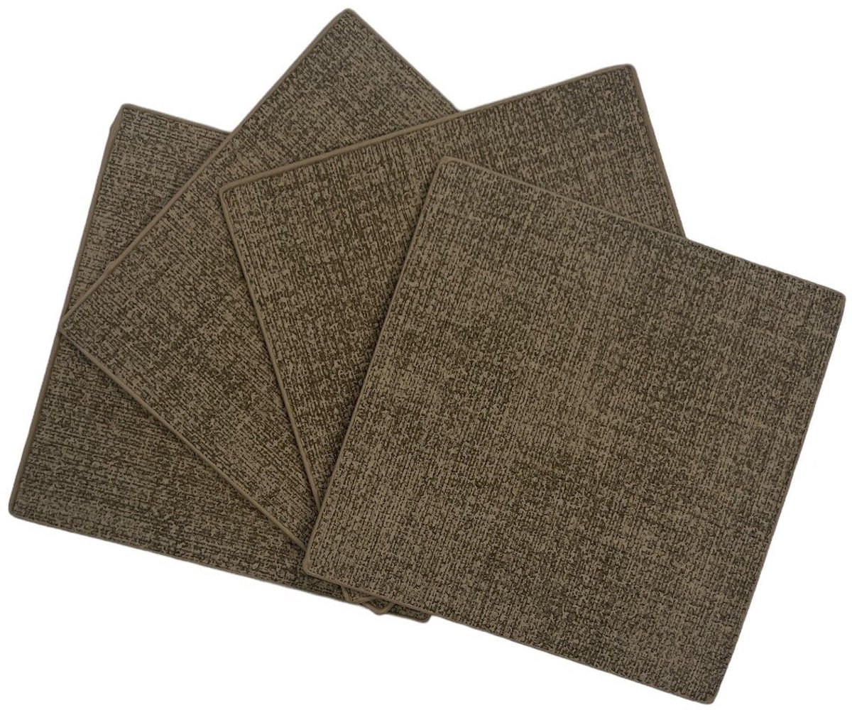 Cronim Onderzetters set-van-4 Vierkant khaki 10x10cm