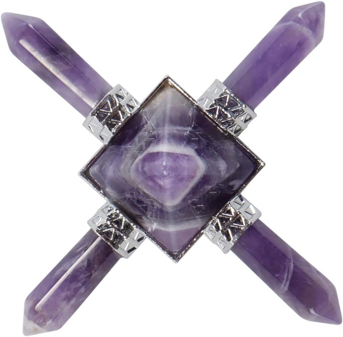 Kristallen Energie Generator Piramide met 4 Punten voor Healing en Chakra Balans