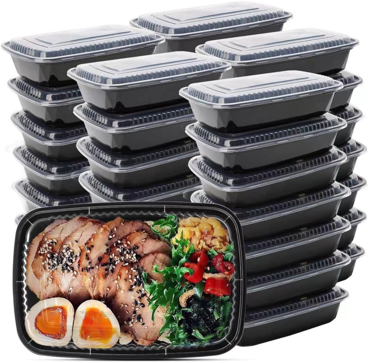 SCH® Magnetron Bakjes met Deksel - Bakjes met Deksel - Zwart - 6cm x 16cm x 23cm