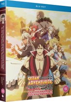 Anime Blu-ray "The Ossan Newbie Adventurer" met groep personages op een oranje, zonnige achtergrond. De titel staat in het midden.