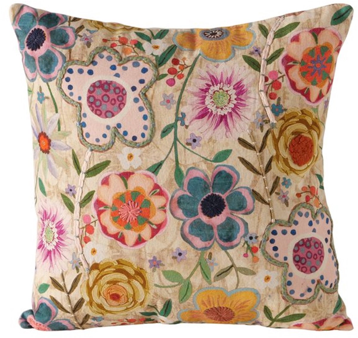 Boltze - Sierkussen - Kussen - Blossina - 45x45cm - Katoen - Handgeweven