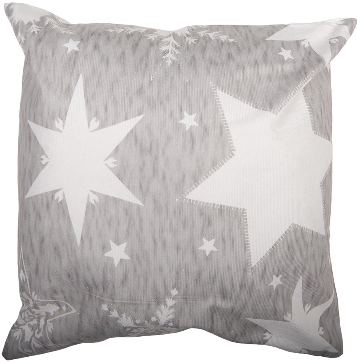 Clayre & Eef Kussenhoes 45x45 cm Grijs Polyester