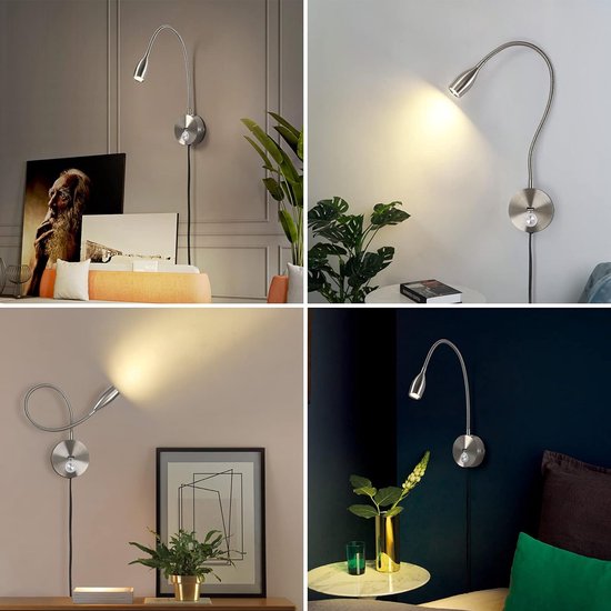longziming -Flexibele Wandleeslamp met Schakelaar, 13W Cree LED, Bronskleur - Energieklasse A+++ van Longziming — afbeelding 2