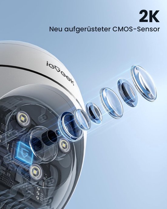 ieGeek Beveiligingscamera Buiten – 2K HD - Buiten Camera Met Nachtzicht – Buitencamera - Bewakingscamera voor Buiten - Met WiFi en APP - Incl. 64GB SD — afbeelding 2