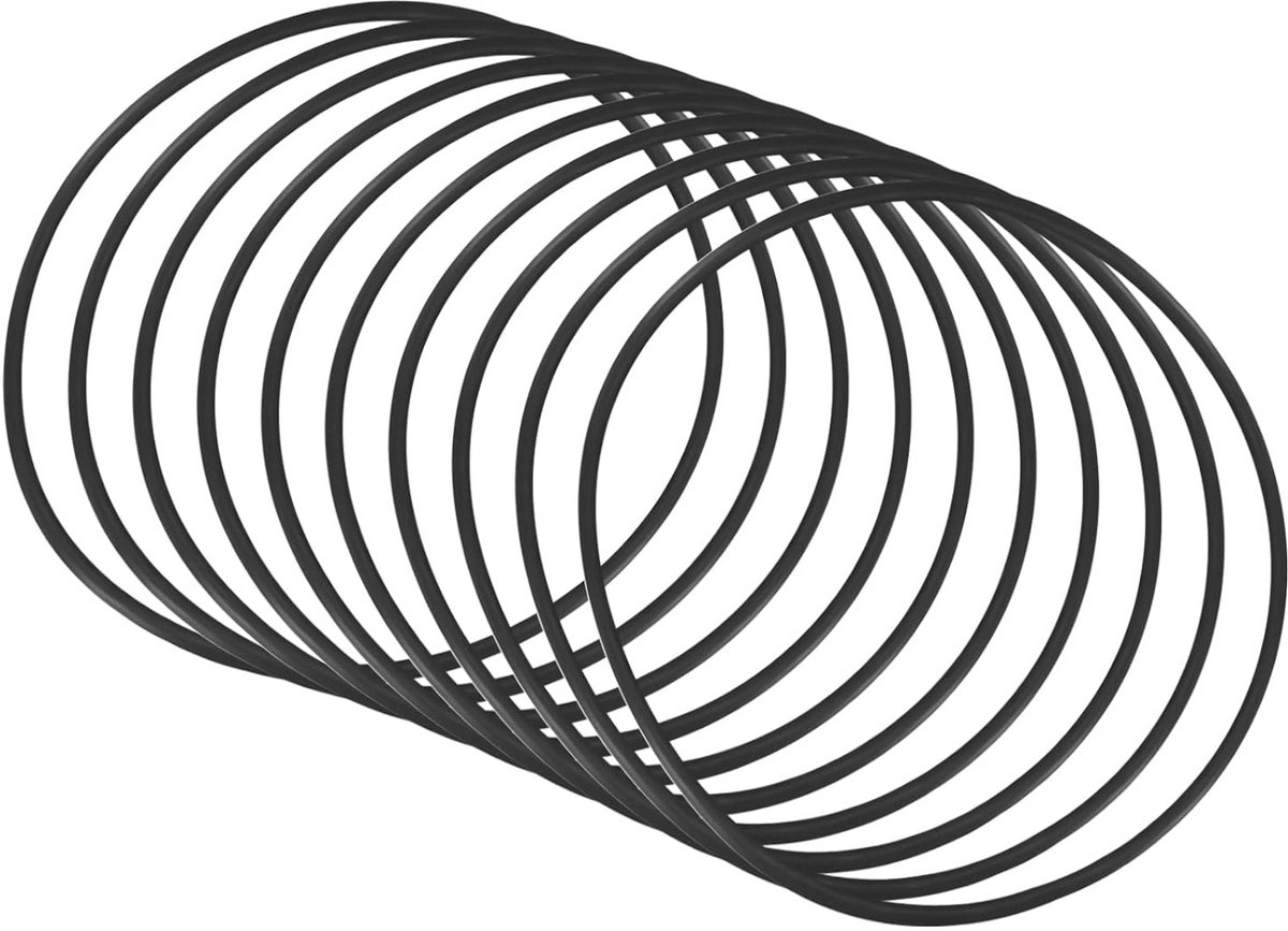 10 Stuks Nitrilrubber Afdichtingen 63mm x 59mm x 2mm Rond voor Kranen en Leidingreparatie Zwart