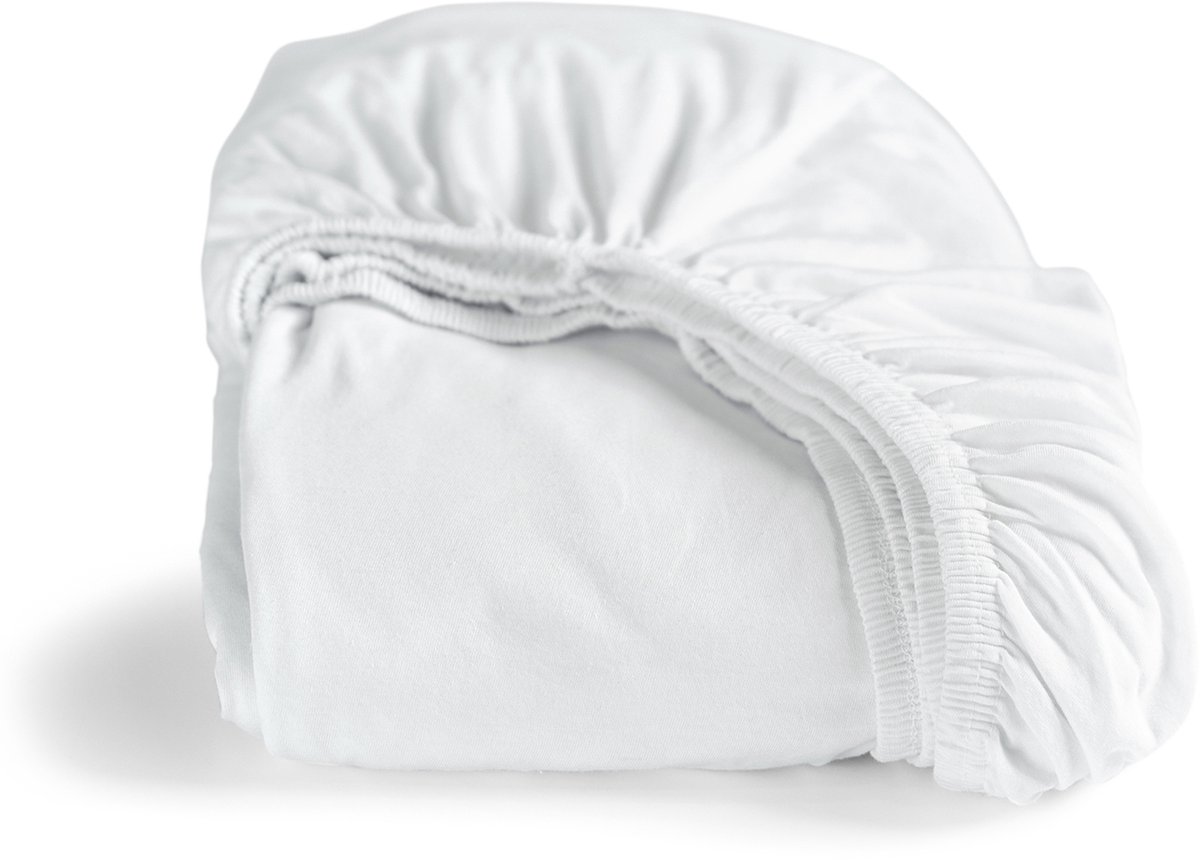 Cinderella - hoeslaken - tot 35 cm matrashoogte - double jersey - 180x200/210 cm - wit