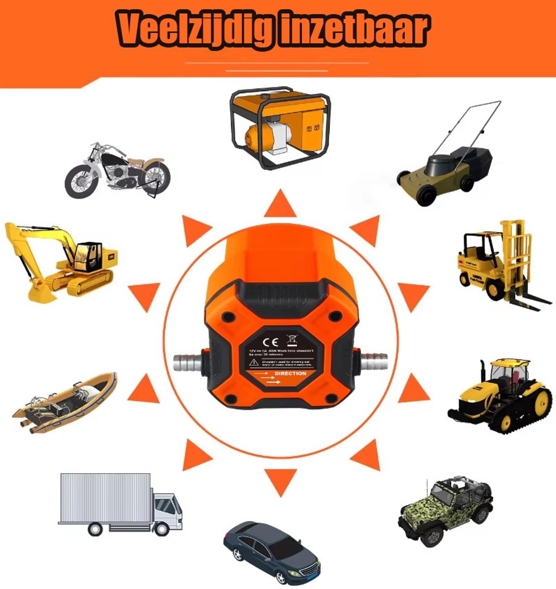 EAFC - Elektrische oliepomp - olie extractor pomp 12V - 80 W - compact en draagbaar - Sinterklaas cadeau auto thumbnail 4