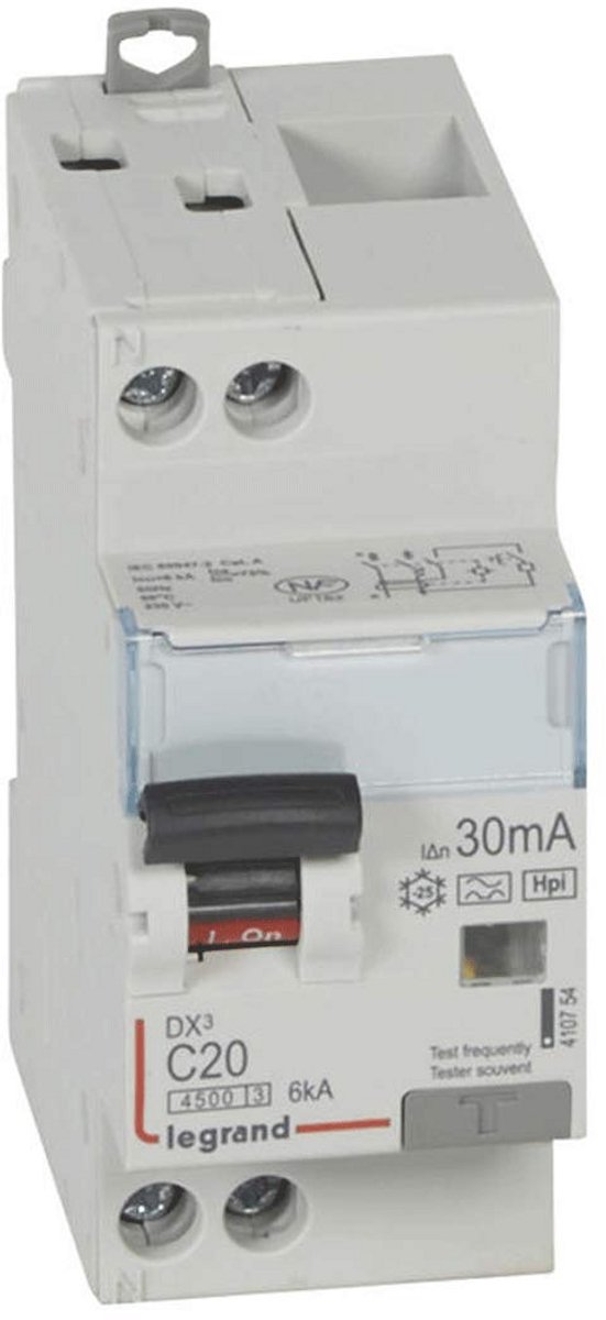 Aardlekautomaat 20A Type F 30mA C-curve 2 Modules