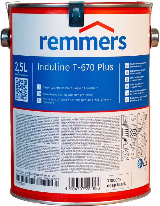 Remmers Induline GW-310 - Diepzwart (Naam gewijzigd: T-670 PLUS) - 2.5 liter