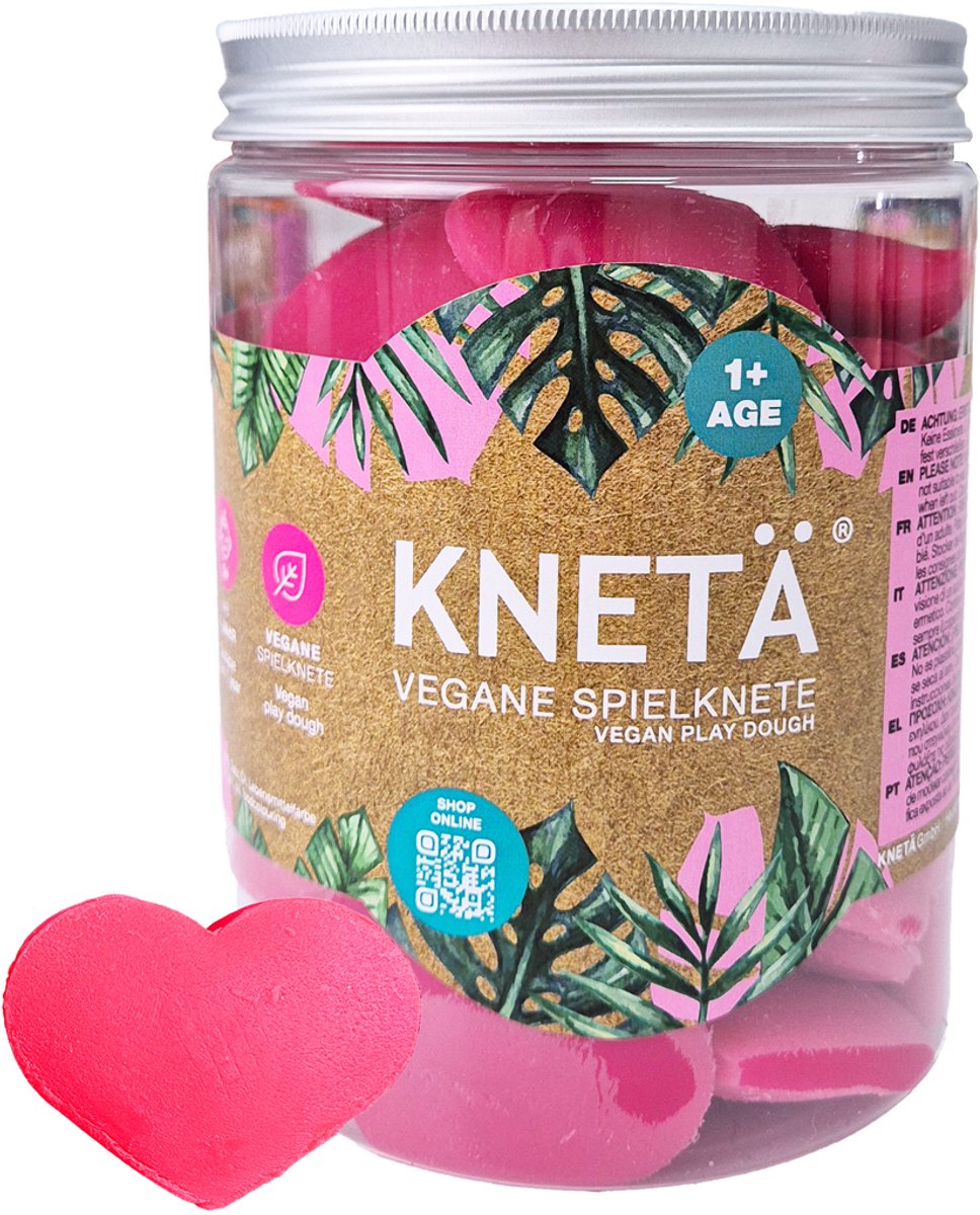 KNETA Vegan Speelklei - Hartvormig Roze