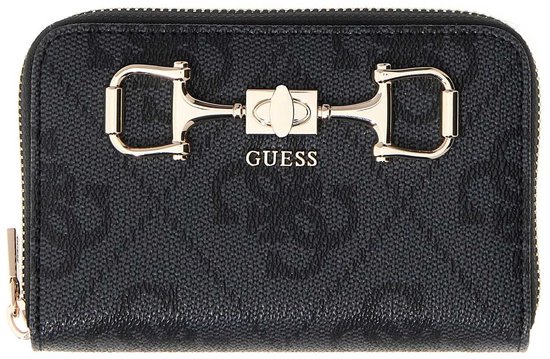 Guess Janie Logo SLG Medium Zip Around Dames Portemonnee - Grijs - PU - One Size