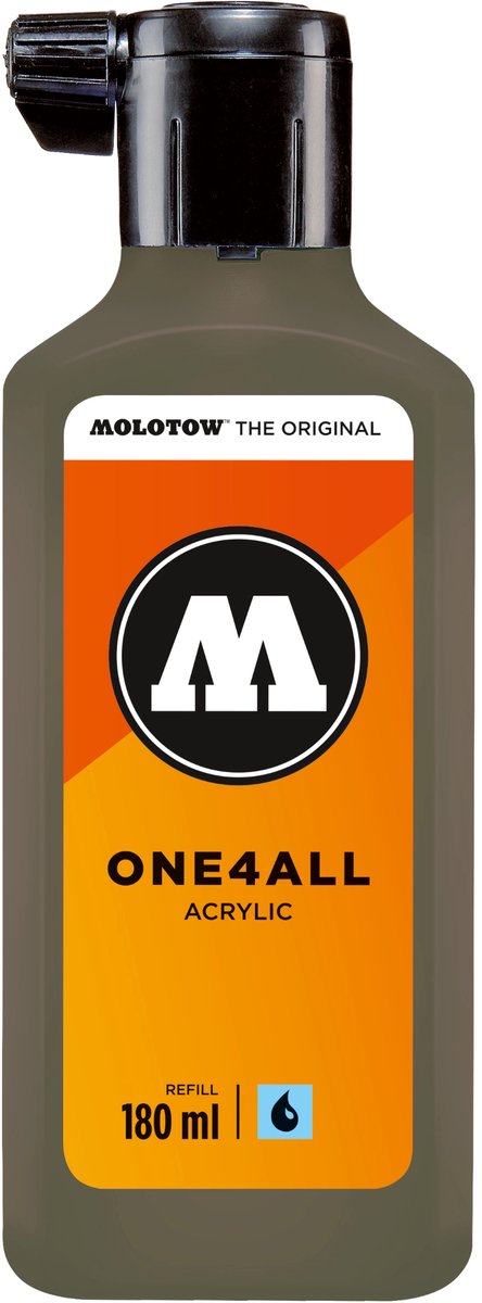 Molotow ONE4ALL™ - 180ml Steengrijs Donker navul Inkt op acrylbasis
