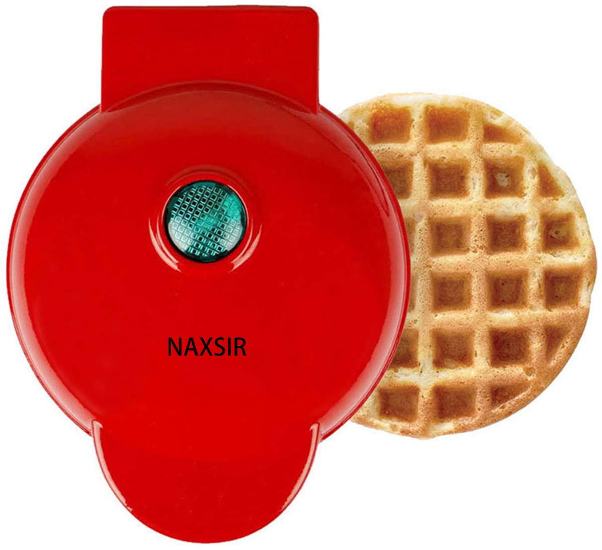 NAXSIR Mini Ontbijtapparaat - Rond wafelmaker / Wafelijzer voor Thuis