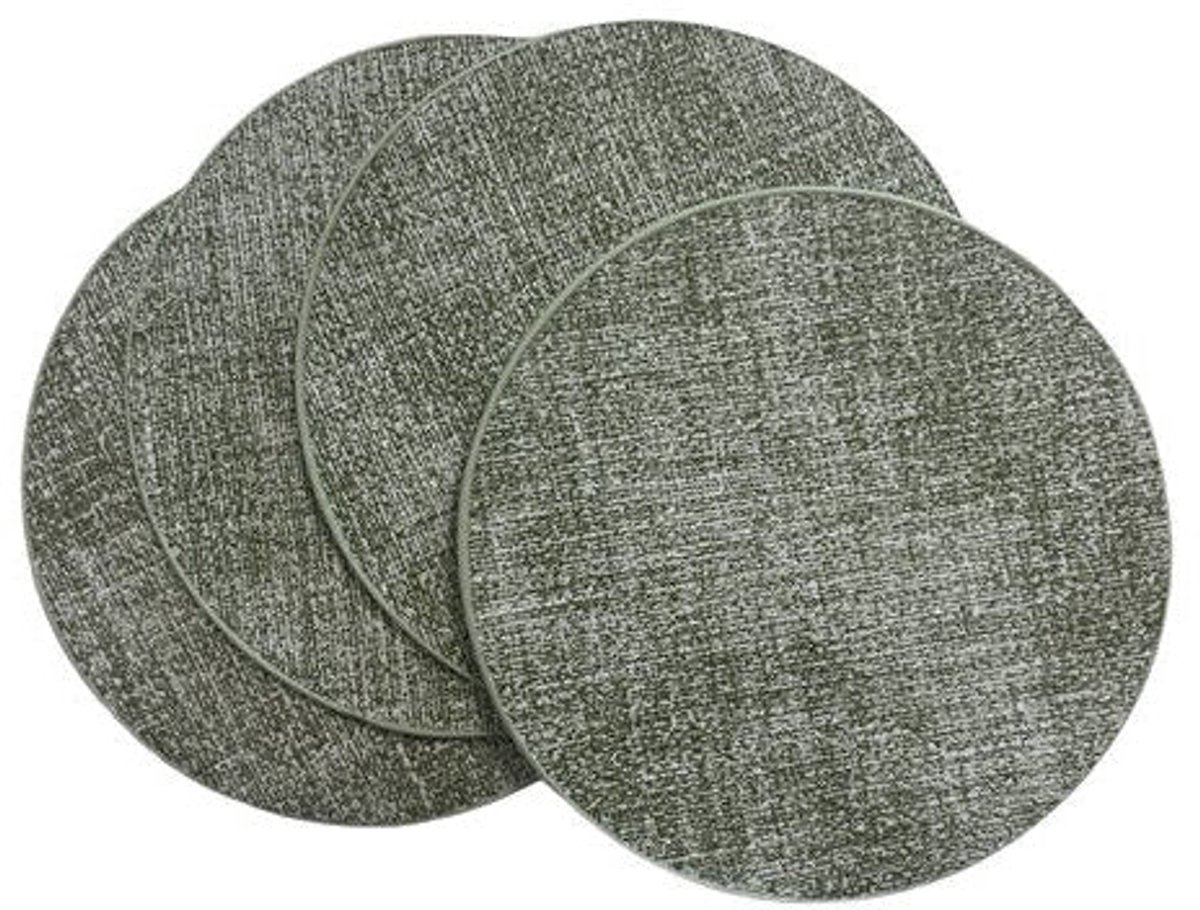 Cronim Onderzetters set-van-4 Rond groen 10x10cm