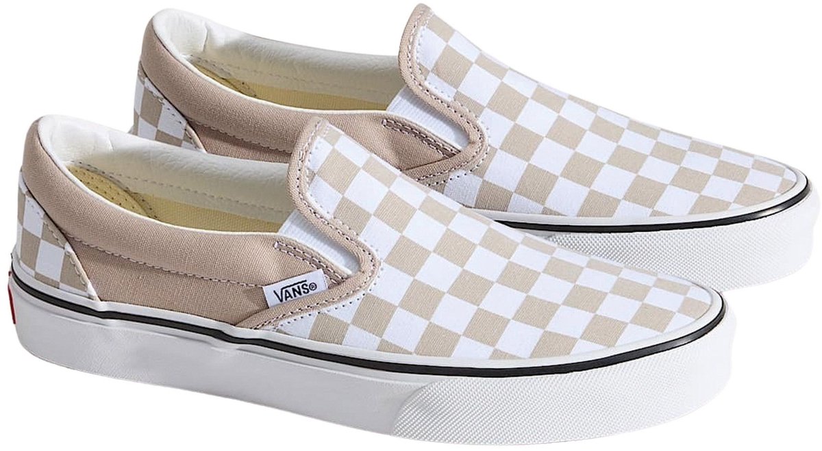 Vans Classic Slip-On Checkerboard Mushroom Sneakers Senior Beige
