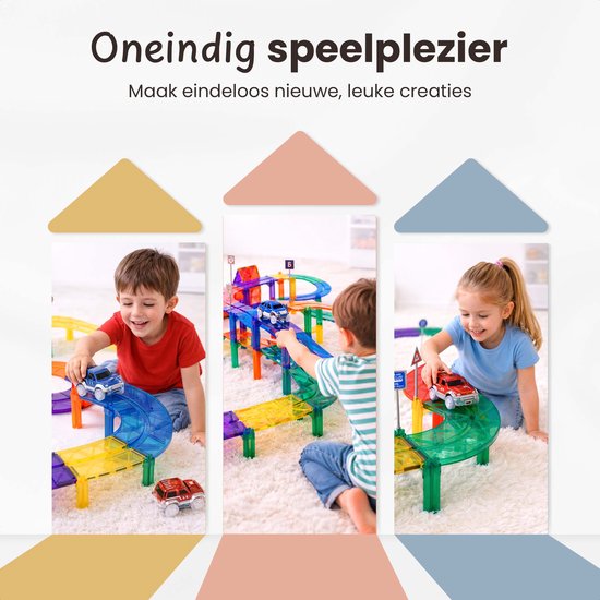 PicassoTiles PTG70 70-delige knikkerbaan-racebaan met magnetische PicassoTiles PTG70 70-delige knikkerbaan-racebaan met magnetische