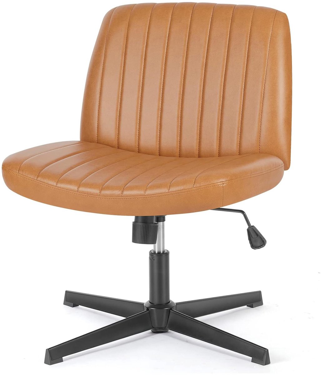 Hengjian Minimalistische Draaistoel Kunstleer Zonder Armleuningen Bruin - Hengjian Home Furnishing (Hong Kong) Limited - €72,19