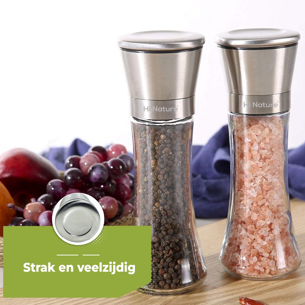 HI HI NATURE Peper- en zoutmolenset - afbeelding 5