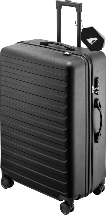 NOHRD Koffer 110L - 72x45x28 cm - Reiskoffer Groot met Spinner Wielen - Lichtgewicht - Trolley - Cijferslot - Zwart