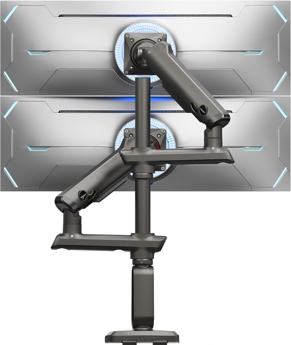 SCH® Monitor Arm 2 Schermen - Monitor Arm - Zwart - 49cm x 64cm x 74cm