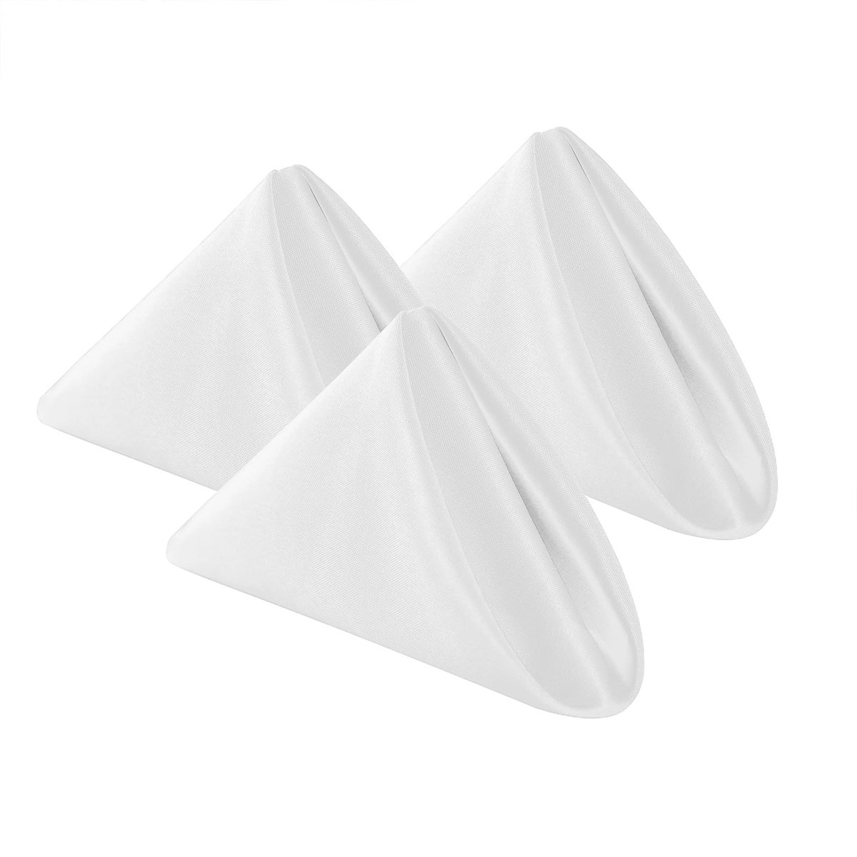 JeiibrZui Stoffen servetten - Herbruikbare servetten - Zacht aanvoelend / 43 x 43 cm - Verpakking van 24 stuks - Geschikt voor bruiloften en familiediners - Wit