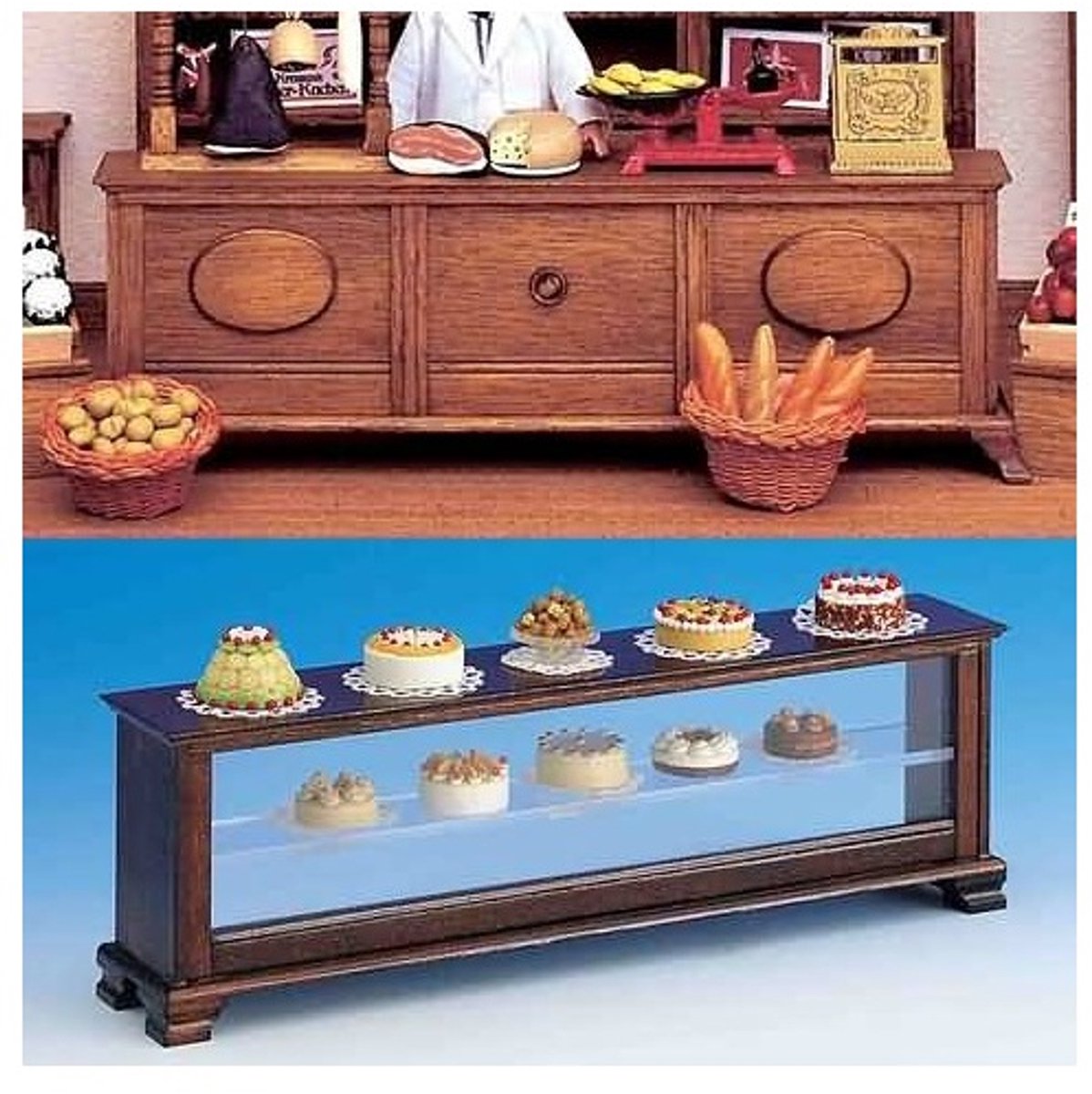 Mini Mundus 40091 Sales Counter Bouwpakket – Houten Miniatuur Toonbank 1:12 – Winkelbalie / Shop Counter – DIY Poppenhuis Meubel