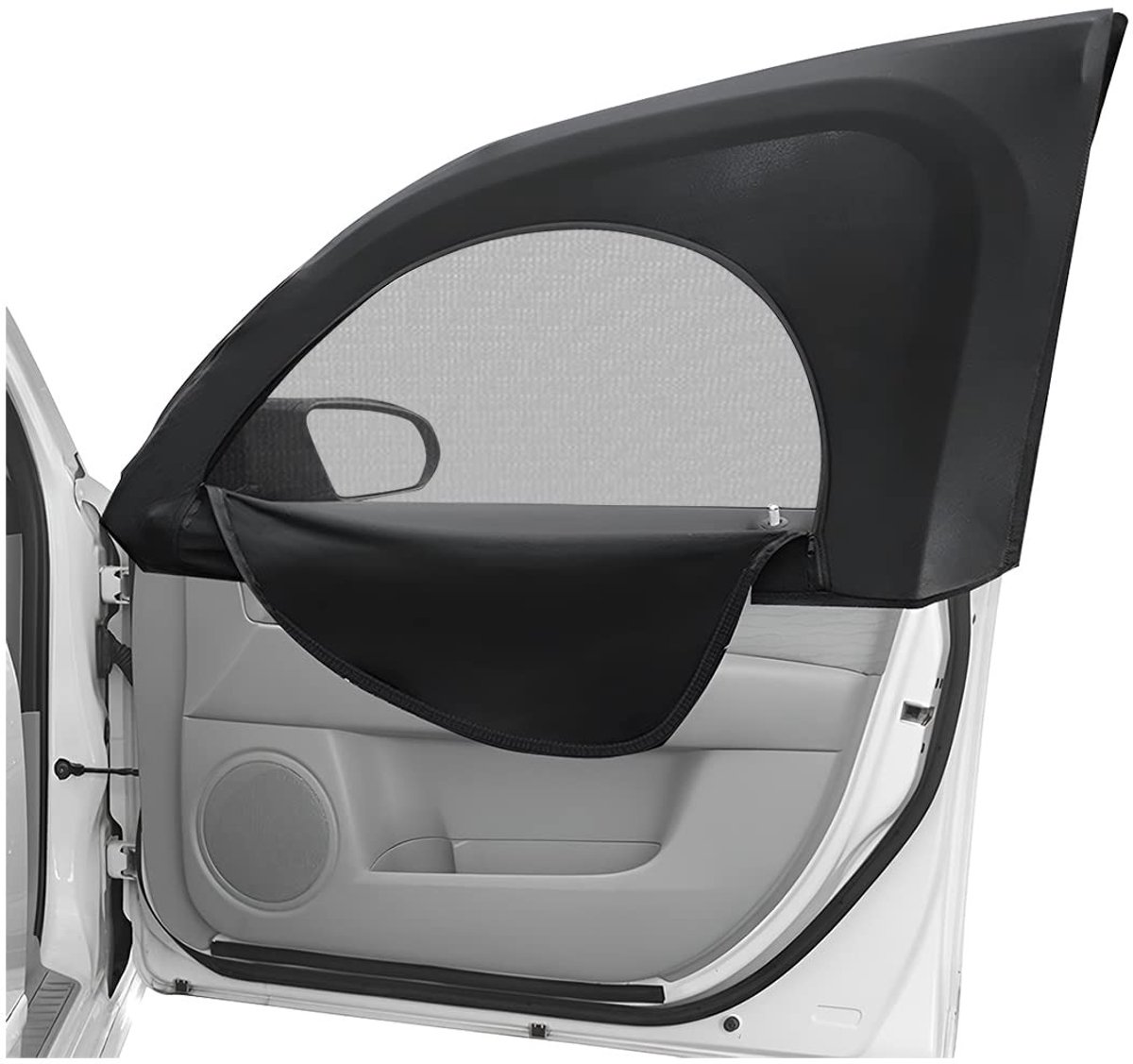 Allecto - Auto Zonnescherm - UV Bescherming - Universele Pasvorm - Achterruit - Zijdelingse Raam - Stretchable Zonwering - Geschikt voor Auto's - 2...