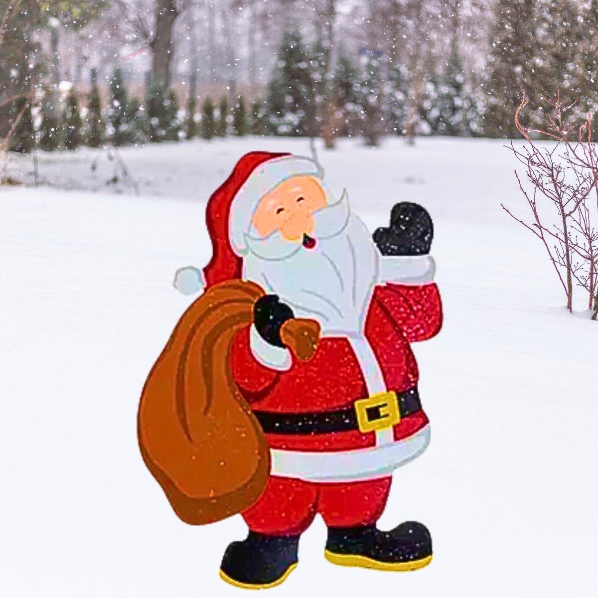 Janse® Kerstman tuinsteker - Kerst - Kerstversiering - Kerstaccessoires - Decoratief kerstfiguur - Tuindecoratie - Feestdagen - Tuinversiering - Winter figuren - Metalen tuinstekers