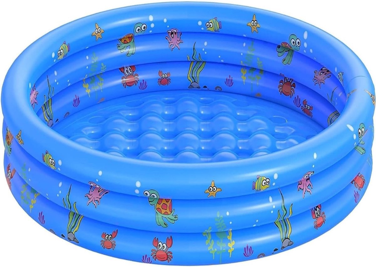 RONN® Speelzwembad – Kinderzwembad – Kinder Zwembad – Blauw - 100cm x 100cm x 40cm