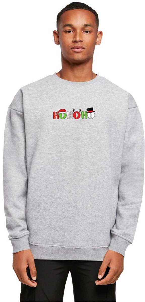 Merchcode - Christmas Ho Ho Ho Crewneck sweater/trui - L - Grijs