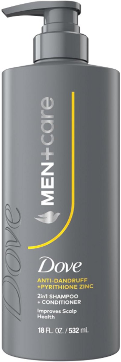 Dove Men+Care 2-in-1 Shampoo & Conditioner Anti-Roos Voor Mannen 532 ml – Met Pyrithione Zinc – Verbetert Hoofdhuidgezondheid