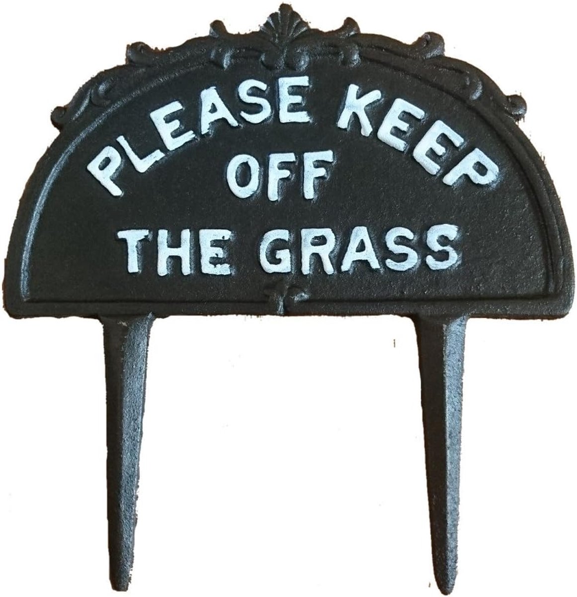 Tuinbord - Gazon Bord - Gras Beschermen - Gietijzer Ontwerp - 25x25cm - Wit Zwart