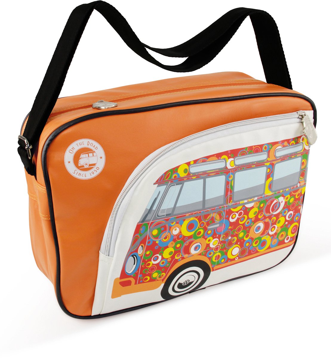 BRISA VW Collection - Stijlvolle & coole Volkswagen retro/vintage schouder-/reistas met VW T1 Bulli Bus- motief (kunstleer)