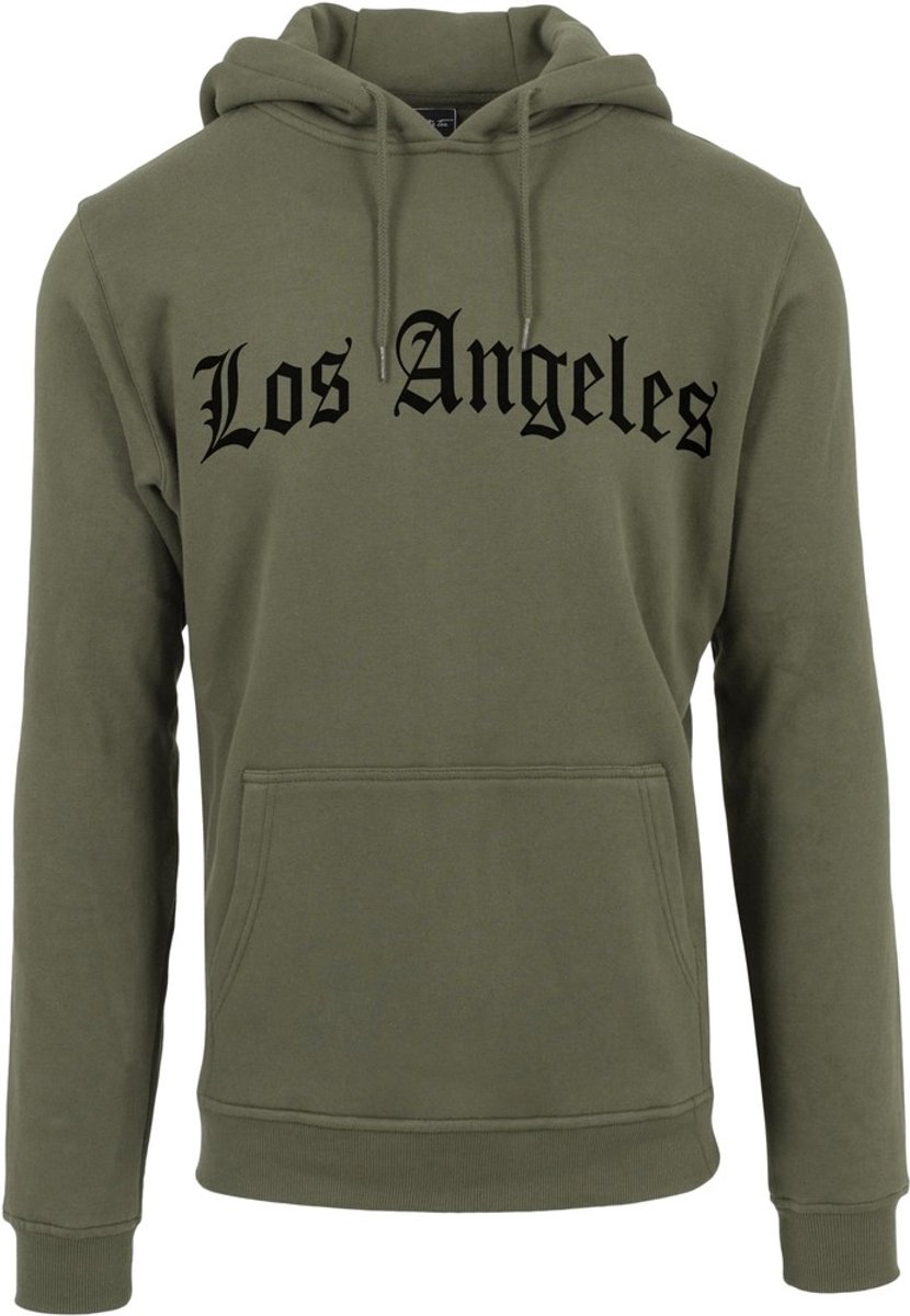 Mister Tee Hoodie met tekst ‘Los Angeles’ Groen