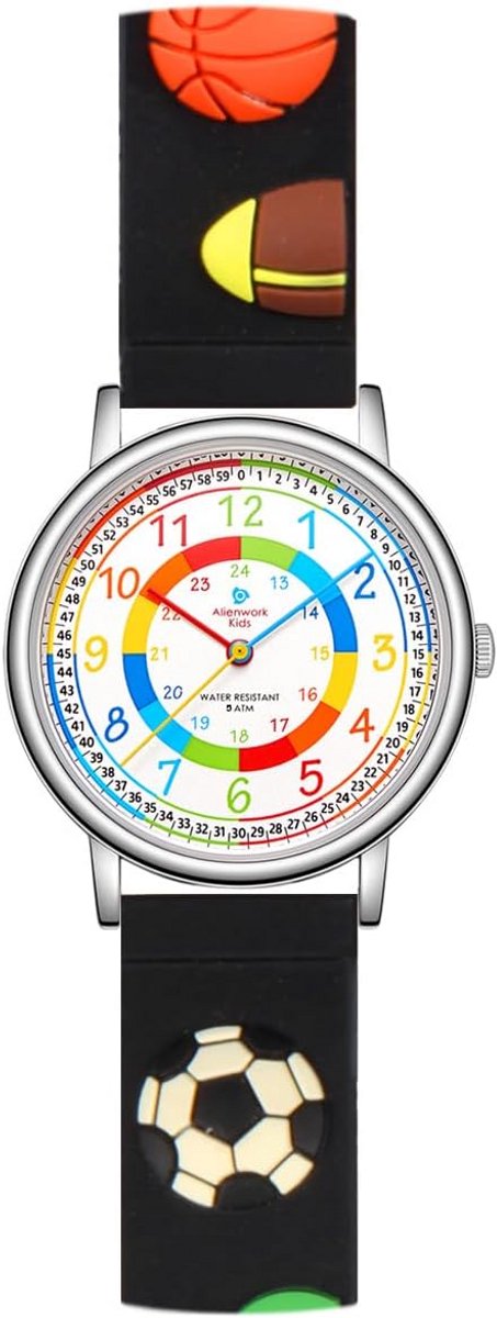 Kinderhorloge Leren Klokkijken Analoge Kwarts voor Jongens en Meisjes