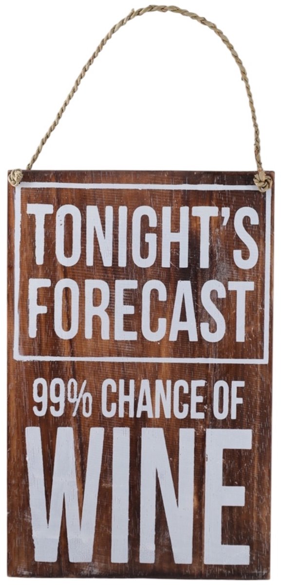 Tekstbord Petra WINE FORECAST 20x30cm