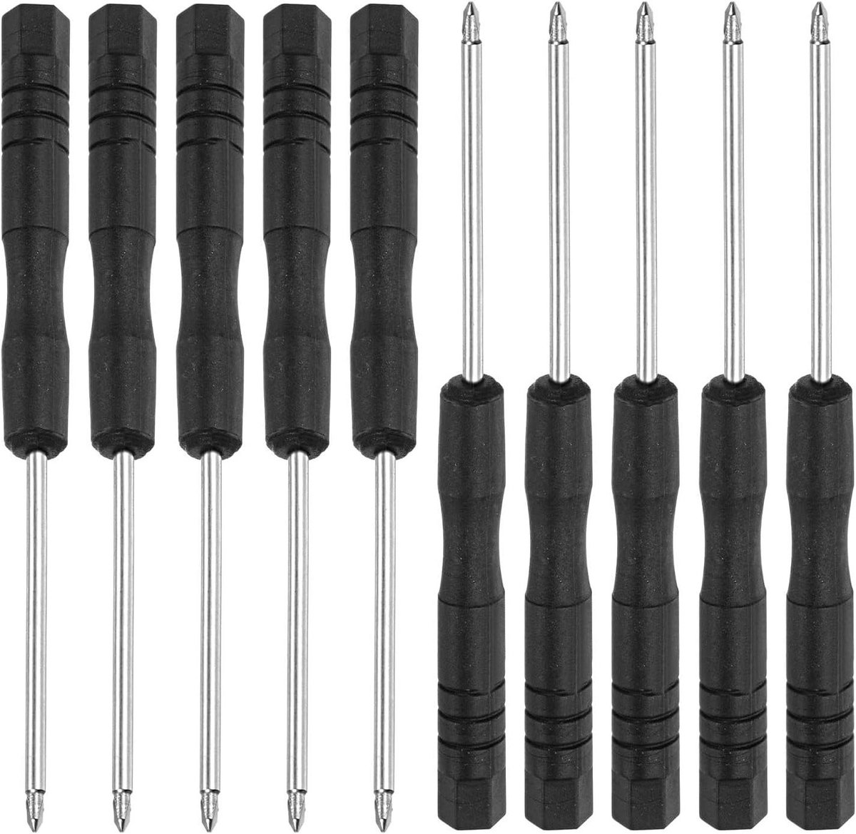 Vaihana - Mini Schroevendraaier - Reparatie - Horloge Brillen Elektronica - 0,6mm Y-Type Hoofd - Precision - 10 Stuks - Geschikt voor Veelzijdig Gebruik - Zwart - Mini Tri-Point Schroevendraaier, 10 Stuks