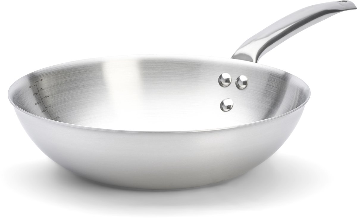 de Buyer Alchimy -Wok - RVS - 28cm - PFAS-vrij