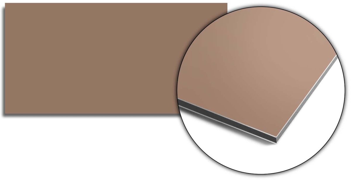 KitchenArt - Mocha Mousse Spatscherm - 60x30 cm - Spatscherm Achterwand Keuken - Spatwand Keuken